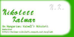 nikolett kalmar business card